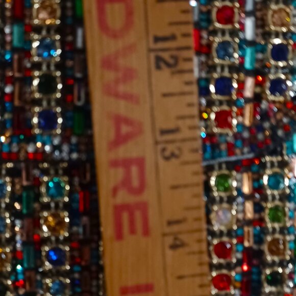 Multi Colored Rhinestone Encrusted Purse - Picture 9 of 11